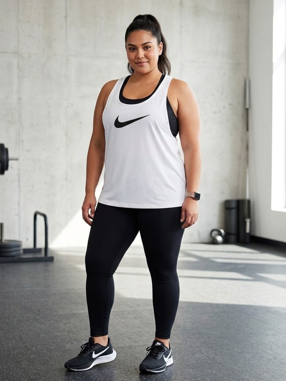 Nike Pro Dri-Fit White Logo Tank